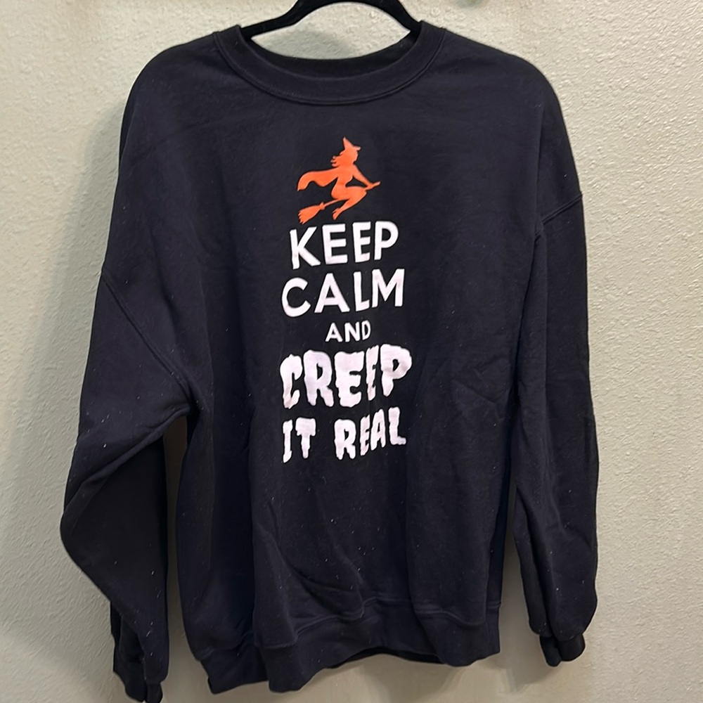 Black Halloween sweatshirt with graphic